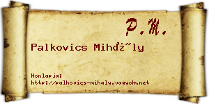 Palkovics Mihály névjegykártya
